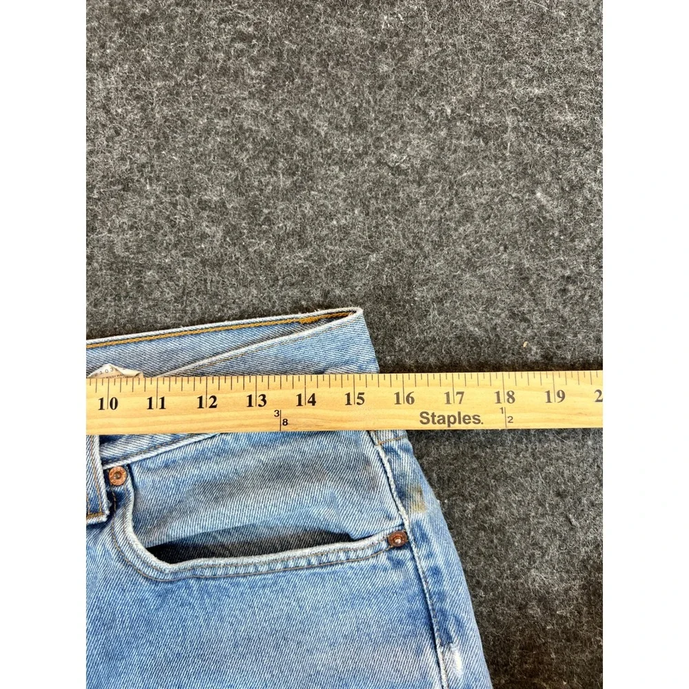 Vintage 90s Levis 550 Red Tab Jeans Mens 32x34 Relaxed Fit Light Wash Denim
